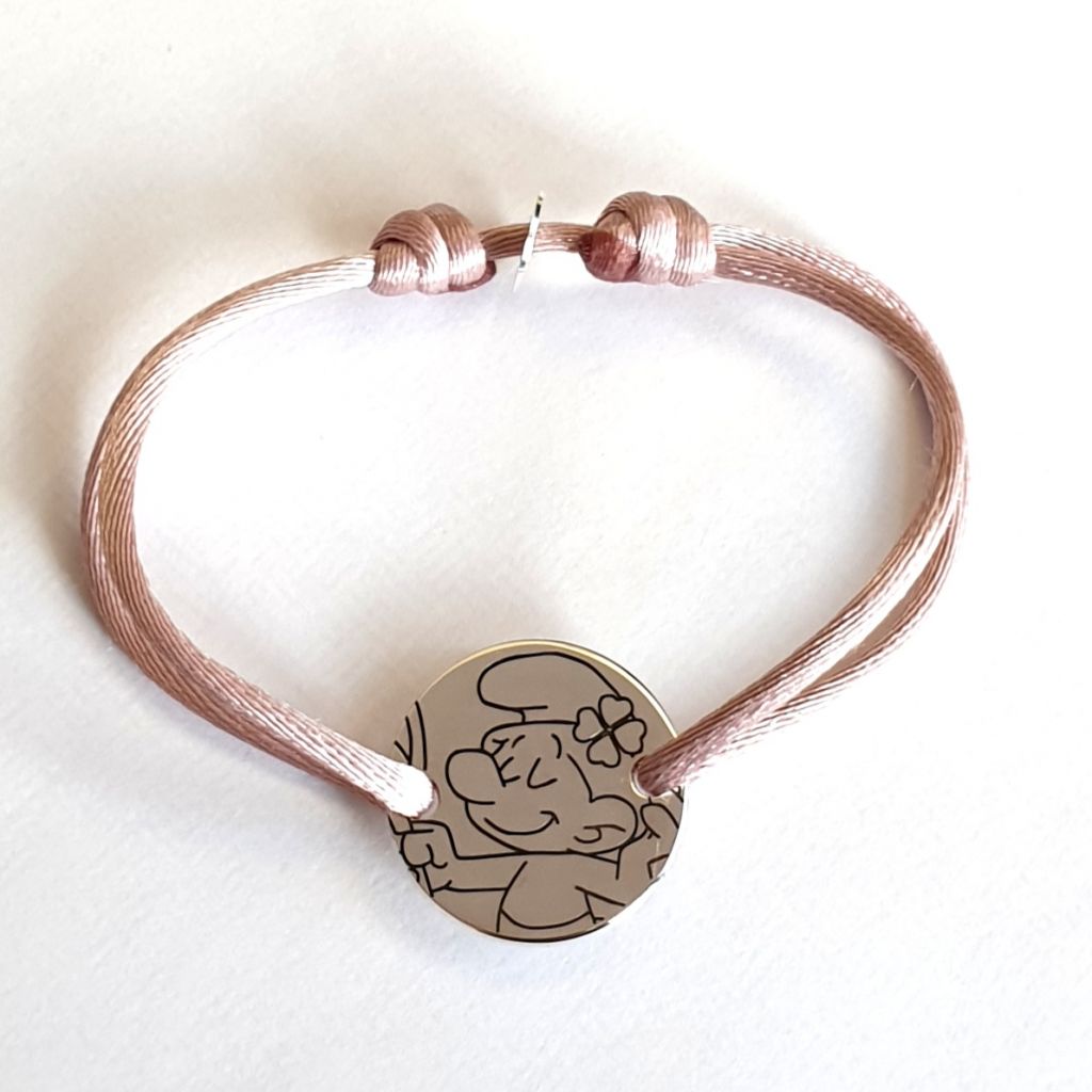 Bracelet enfant médaille gravée 20 mm