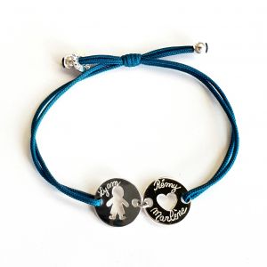 Bracelet  personnage et coeur 15 mm