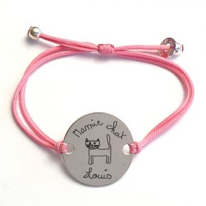 Bracelet chat avec le dessin de votre enfant 24 mm