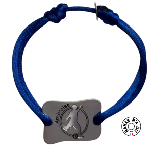 Bracelet  footballeur galet rectangle