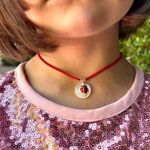 Collier nacre et  coccinelle en argent ou plaqué or