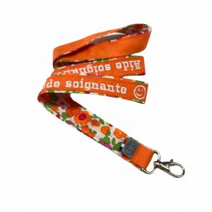 Tour de cou Liberty orange aide soignante