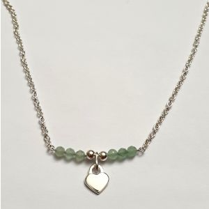 Collier cadenas au choix perles Aventurine