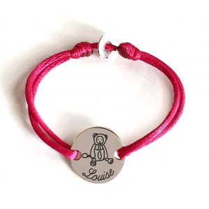 Bracelet doudou de votre enfant  jeton 15 mm