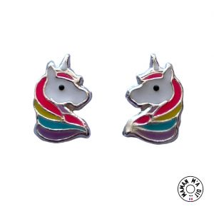 Boucles d'oreilles Licorne en argent