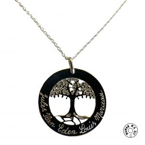 Collier arbre de vie 35 mm  sur chaine 50 cm