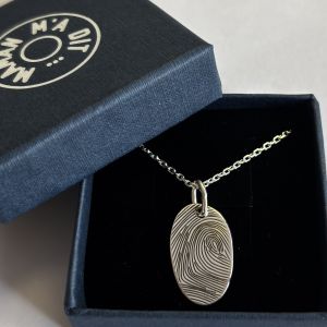 Collier pendentif 20 mm empreintes