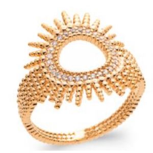 Bague soleil en plaqué or