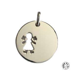 Médaille ronde fille 20 mm