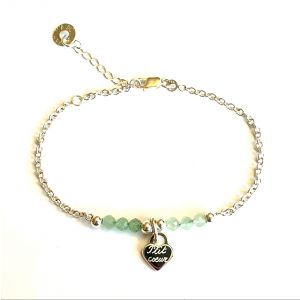 Bracelet cadenas au choix perles Aventurine