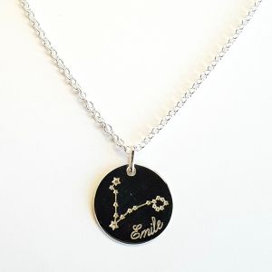 Collier constellation sur mesure pendentif 20 mm