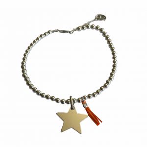 Bracelet étoile  montée sur perles
