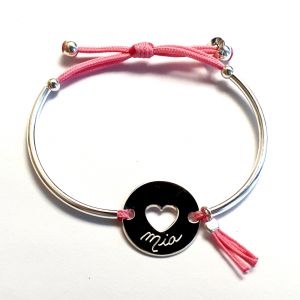 Bracelet demi jonc coeur