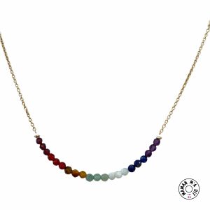 Collier 7 chakras perles naturelles