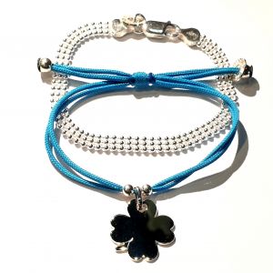 Duo bracelets perles et trefle