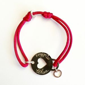 Bracelet cible coeur porte breloque