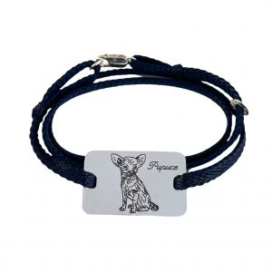 Bracelet plaque 22x35 mm chien au choix