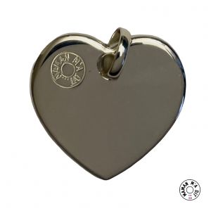 Coeur épais pendentif 20 mm logo Maman m'a dit