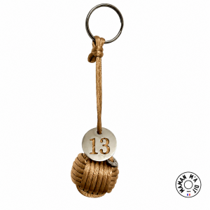 Porte clé boule de Touline numéro au choix en acier inoxydable