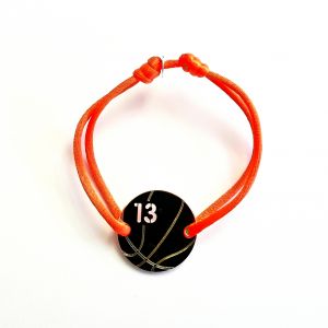 Bracelet ballon de basket 24 mm numéro au choix sur mesure