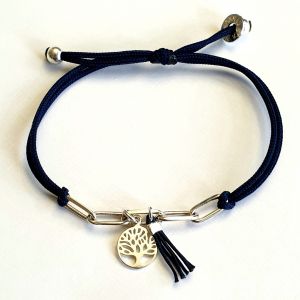 Bracelet chaine arbre de vie pompon