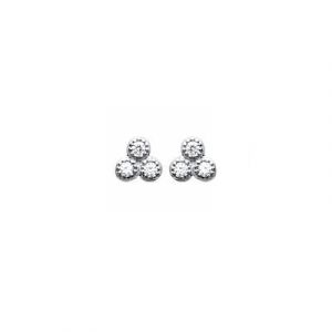 Boucles d'oreilles trio zirconium