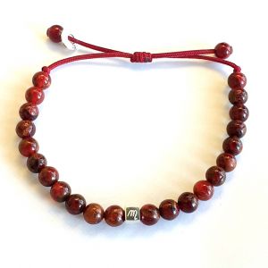 bracelet perles bordeaux