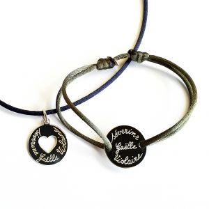 Duo bracelet collier coeur