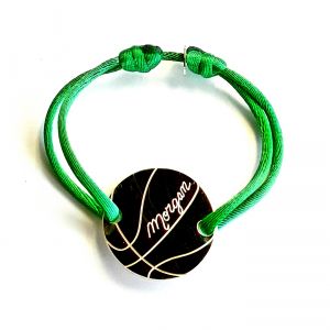 Bracelet ballon de basket 25 mm gravure à la main