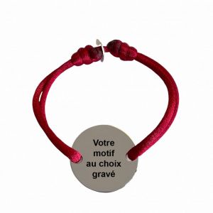 Bracelet jeton 20 mm dessin personnalisé gravé au choix