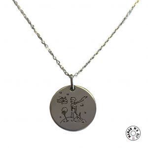 Collier petit prince renard pendentif 20 mm