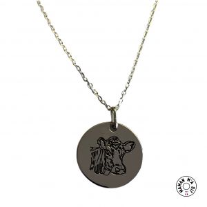 Collier vache pendentif 24 mm