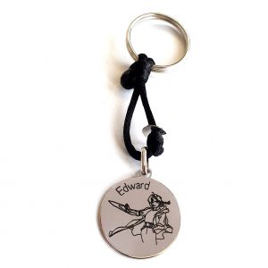 Porte clé médaille 24 mm manga Edward