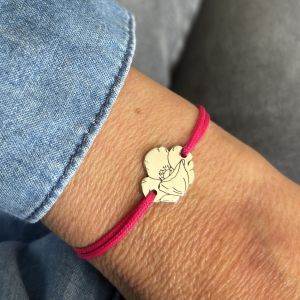 Bracelet fleur de naissance 17 mm
