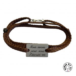 Bracelet plaque rectangle (texte au choix)