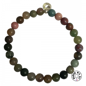 Bracelet perles 6 mm Agates des Indes