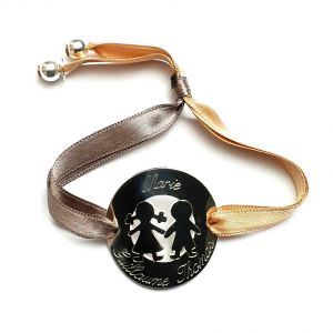 Bracelet médaille 2 personnage 34 mm