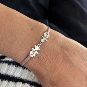 Bracelet 2 personnages 15mm taille S