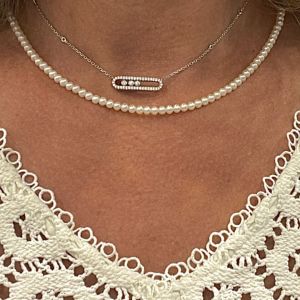 Collier perles de culture 3/4 mm 40 cm