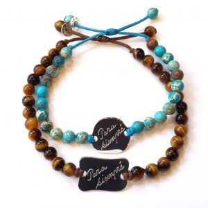 Duo bracelets galet sur perles