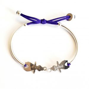 Bracelet demi jonc 2 personnages