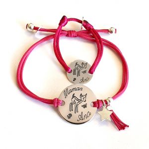 Duo mère fille  bracelets bambi