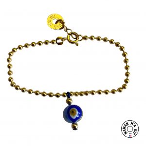 Bracelet chaine boules et perle de Murano