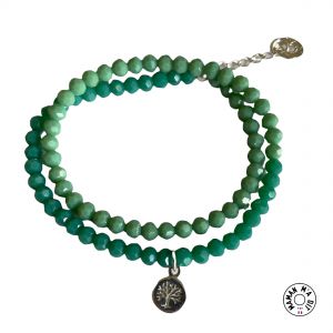 Bracelet perles cristal tons verts 1 mini au choix