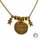 Collier femme médaille ronde épaisse