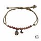 Bracelet 2 minis médailles perles rhodonite