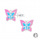 Boucles d'oreilles papillons en argent