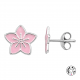 Boucles d'oreilles fleur en argent