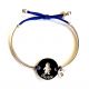 Bracelet demi jonc 1 personnage rond 20 mm 1 mini médaille