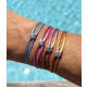 Bracelet zirconium 6 mm cordon multicolore licorne